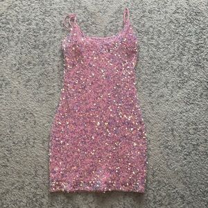 Pink sparkly dress